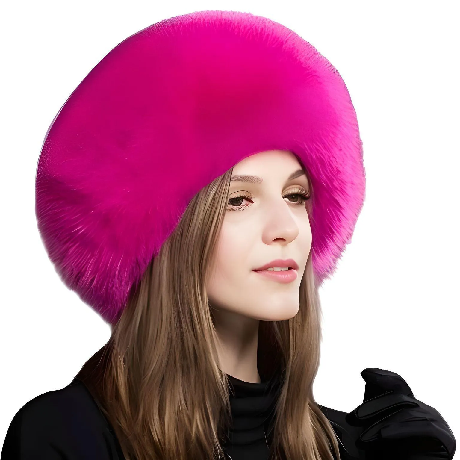 100% Natural Fox Fur Hat Women's Cap Thick Fur Cap Winter Warm Hat Female Fashion For Women Hat With Earmuffs Hat