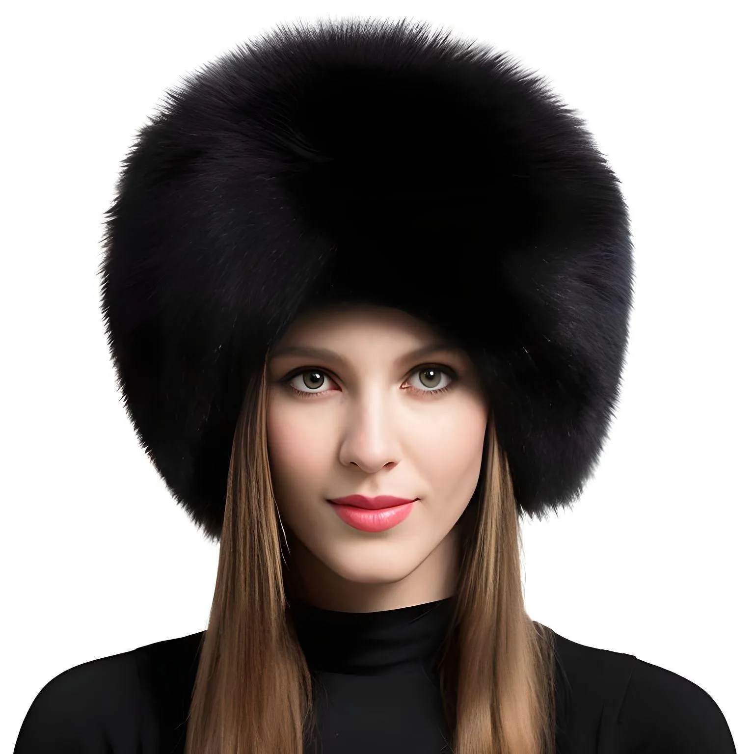 100% Natural Fox Fur Hat Women's Cap Thick Fur Cap Winter Warm Hat Female Fashion For Women Hat With Earmuffs Hat