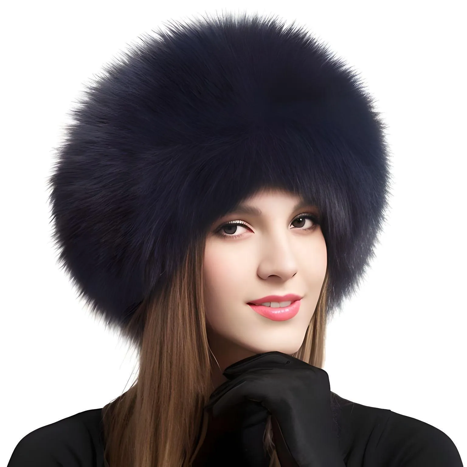 100% Natural Fox Fur Hat Women's Cap Thick Fur Cap Winter Warm Hat Female Fashion For Women Hat With Earmuffs Hat