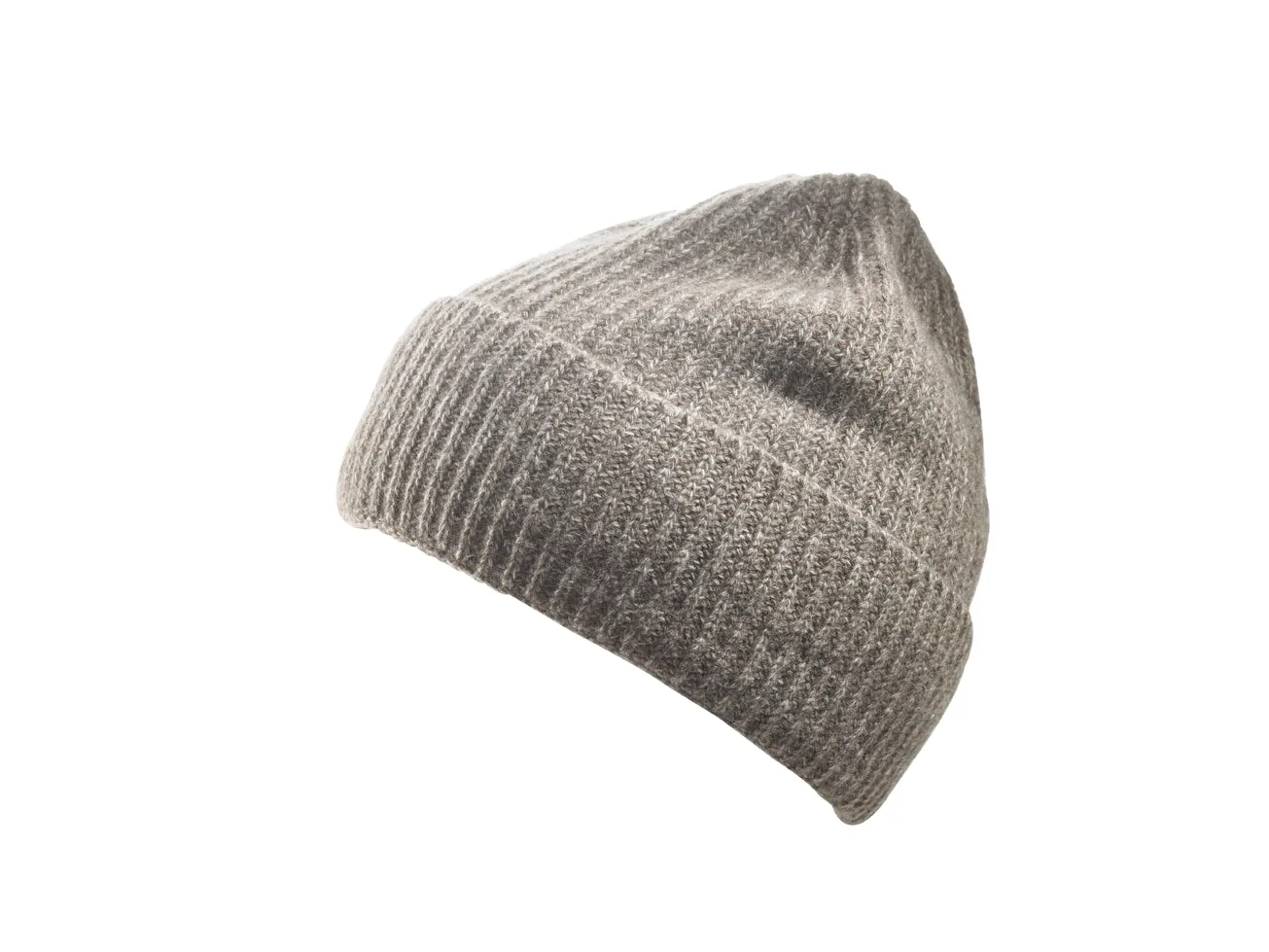 100% Soft Cashmere Cuffed Knit Ribbed Cap From Italy- SOLD OUT FOR SEASON