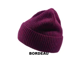 100% Soft Cashmere Cuffed Knit Ribbed Cap From Italy- SOLD OUT FOR SEASON