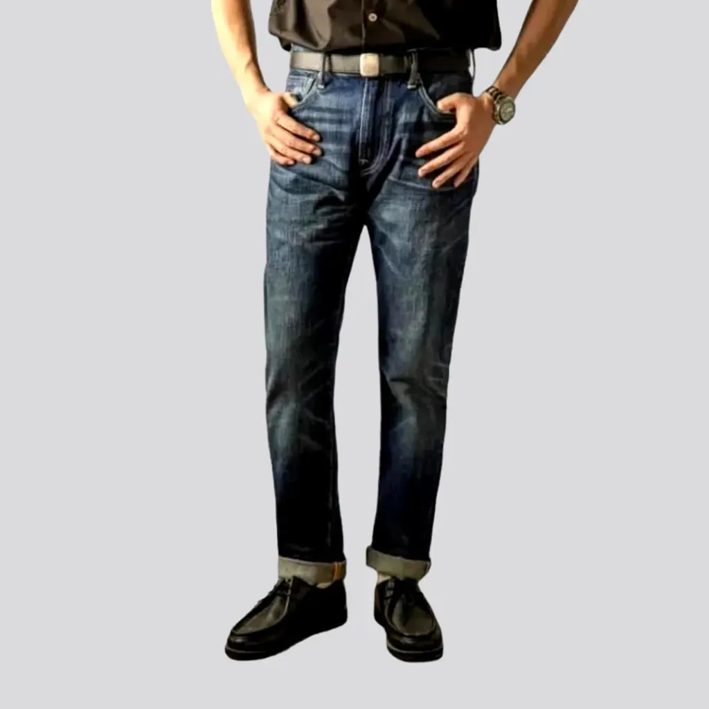 16oz men's self-edge jeans