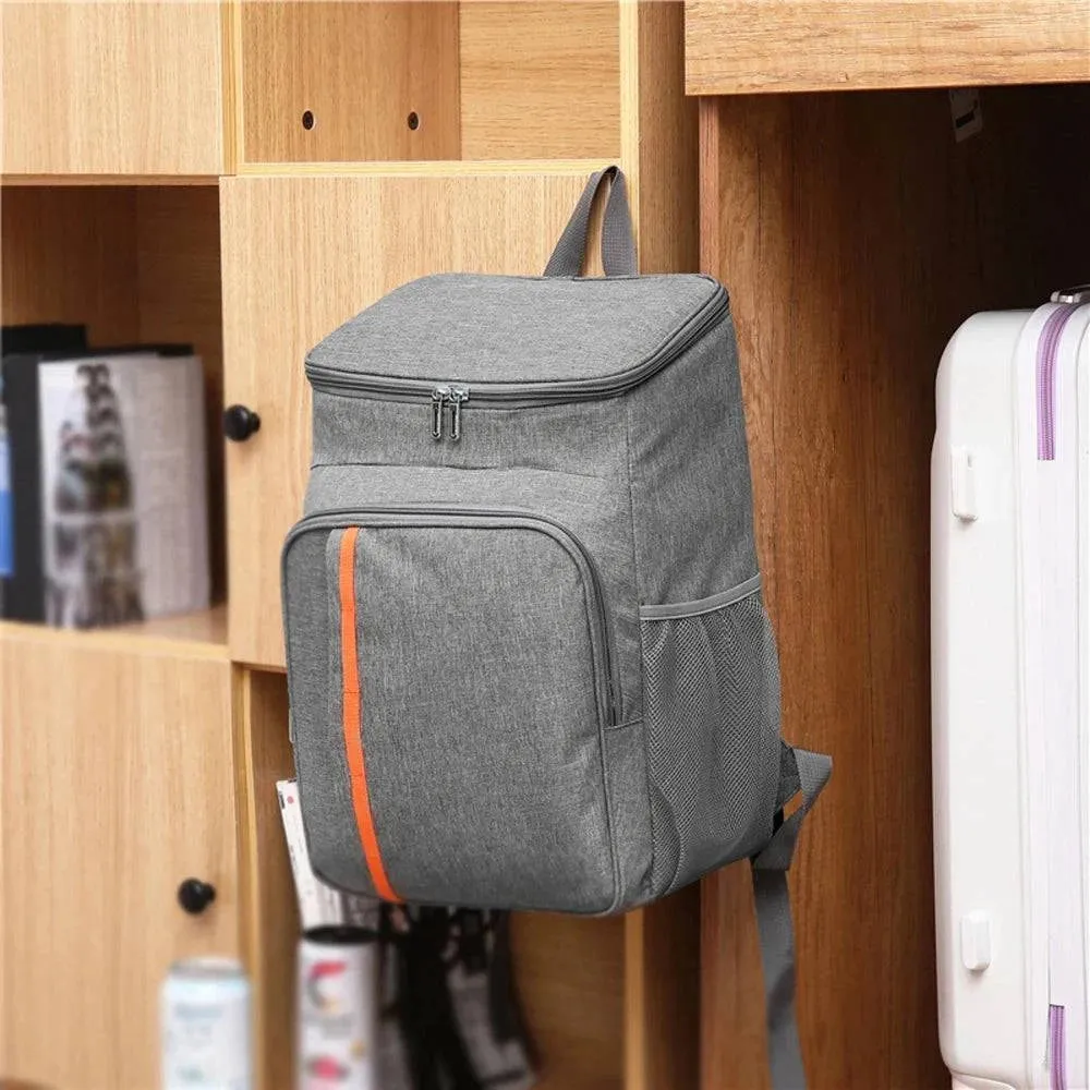 18L Large Capacity Leak Proof Lunch Backpack Thermal and Warm Insulated Bag Outdoor Food and Beverage Storage Shoulder Bag