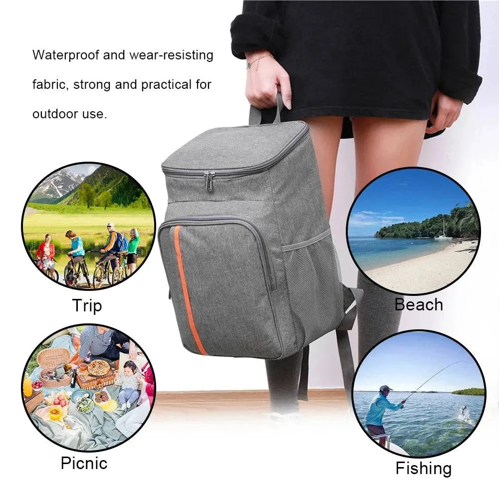 18L Large Capacity Leak Proof Lunch Backpack Thermal and Warm Insulated Bag Outdoor Food and Beverage Storage Shoulder Bag