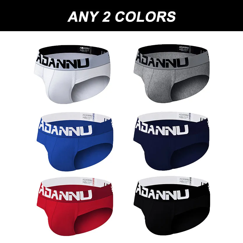 2 Pack Cotton 3D Large Pouch Men's Underwear