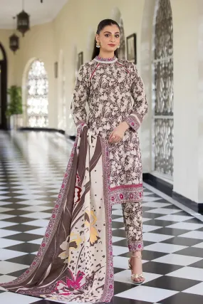 3PC Printed Unstitched Khaddar Suit KKH-2904