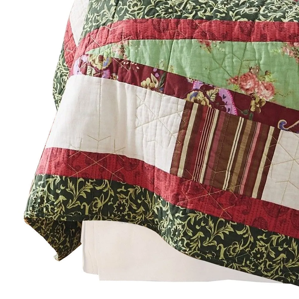 50 x 60 Cotton Quilted Throw Blanket, Christmas Tree Holiday Print By Casagear Home