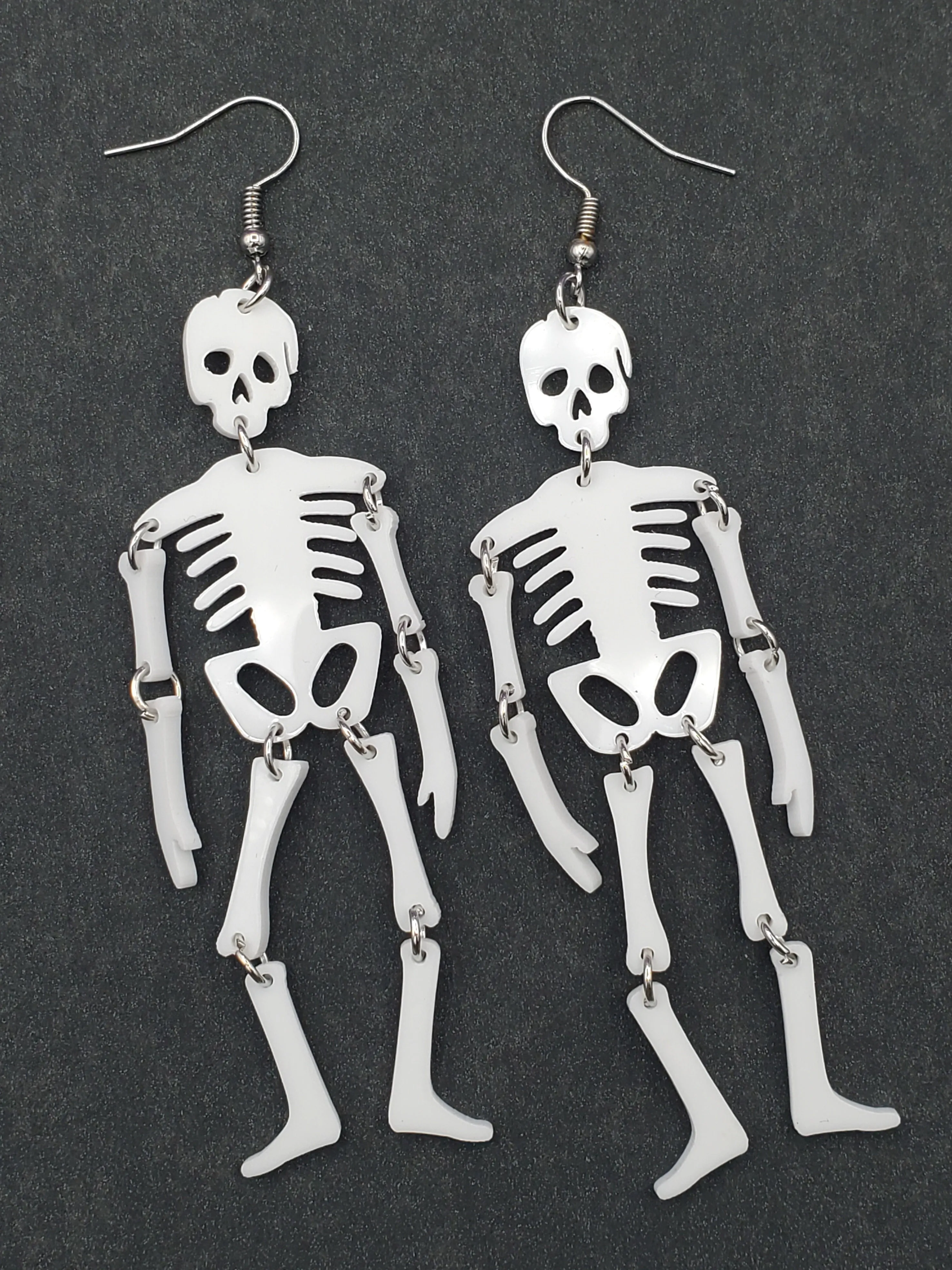 Acrylic Skeleton Dangle Earrings