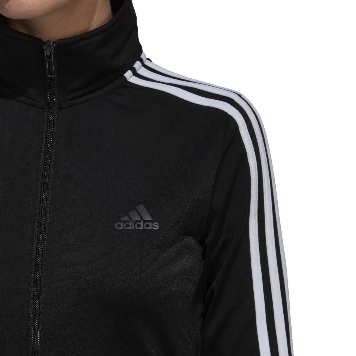 Adidas Back 2 Basic 3 Stripes Womens Track Jacket Black/White/Black