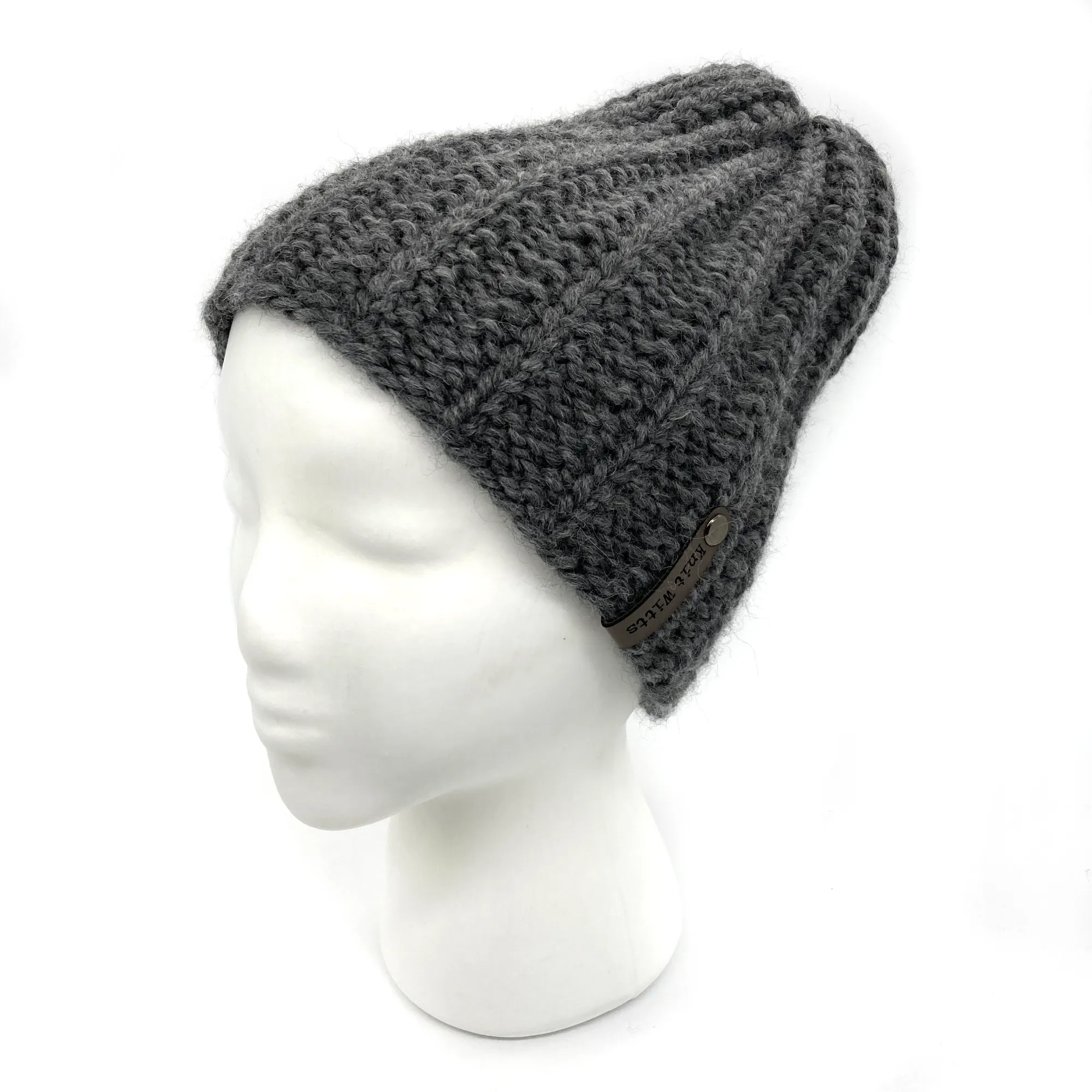 Adult Knit Beanie | Wine | Slouchy or Watchman cap | Knit Witts Global