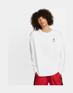 Air Jordan 4 Legacy Mens Long Sleeve T-Shirt (White)