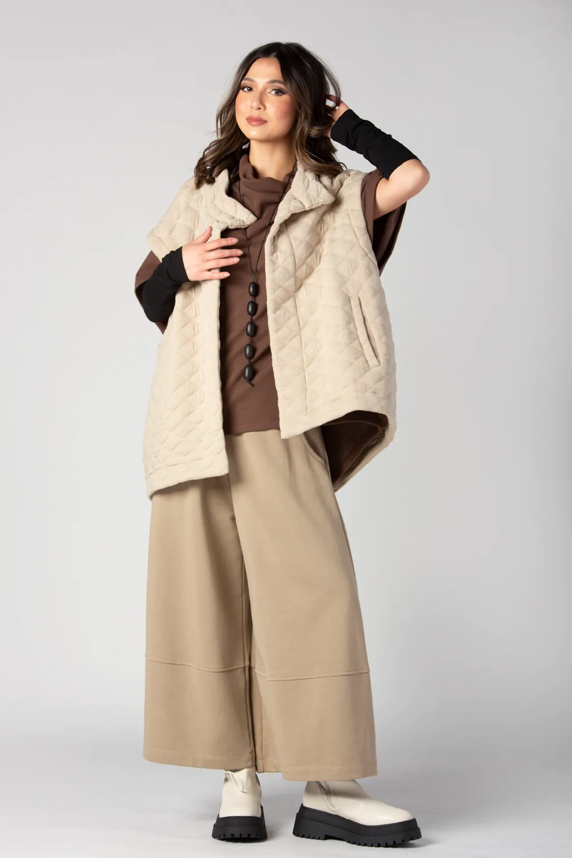 ALEMBIKA Wide Pant in Sand