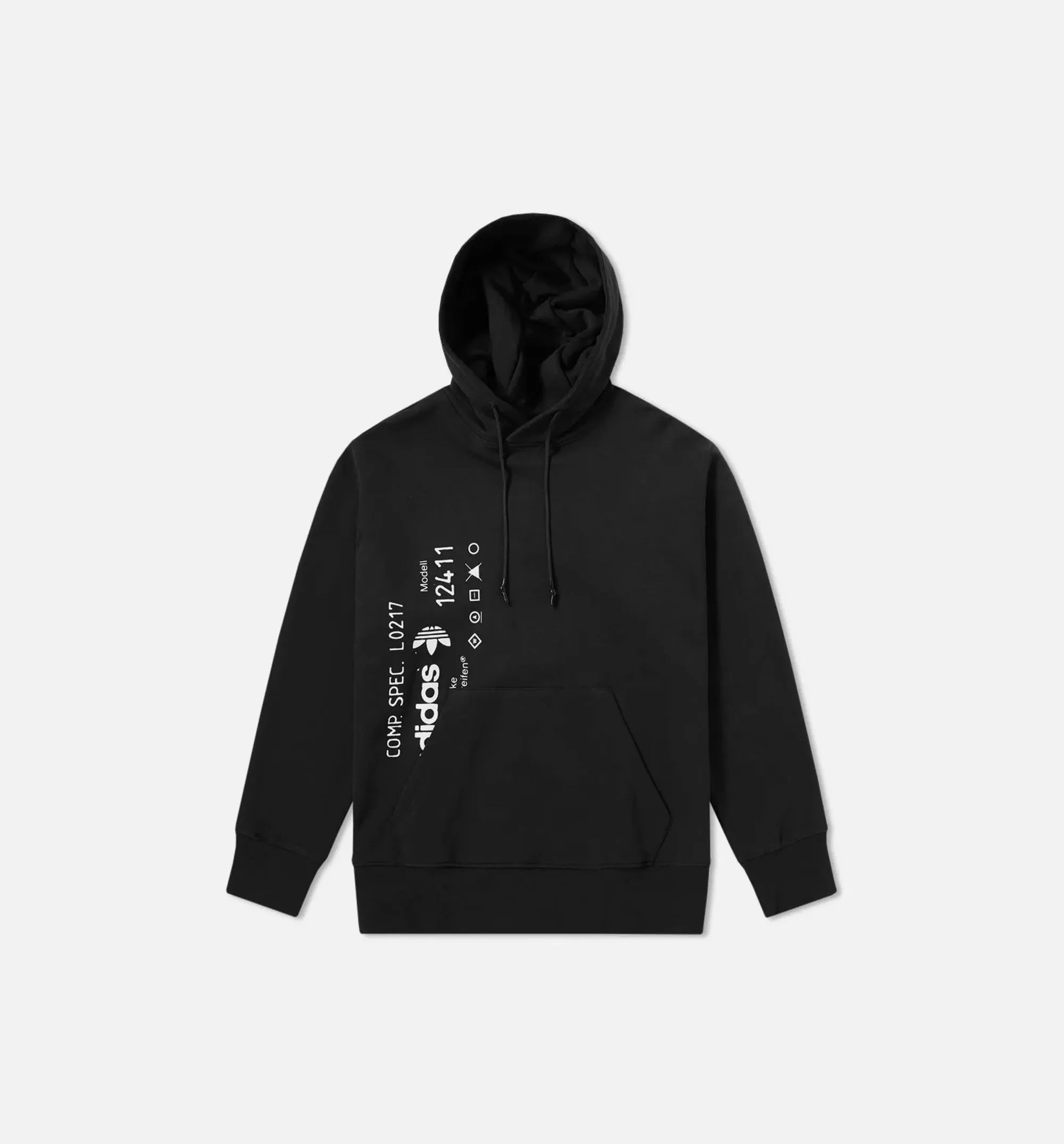 Alexander Wang X adidas Collection AW Graphic Mens Hoodie - Black/Black