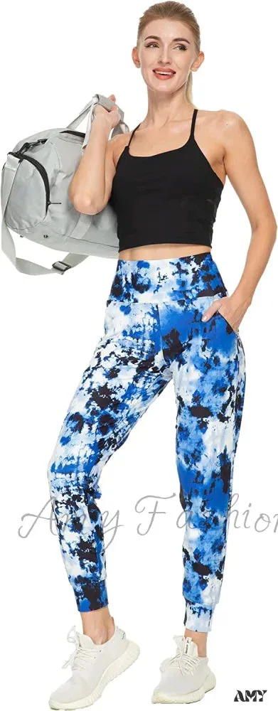 Amy Fashion - Women's Joggers with Pockets High Waisted Athletic Sports Pants