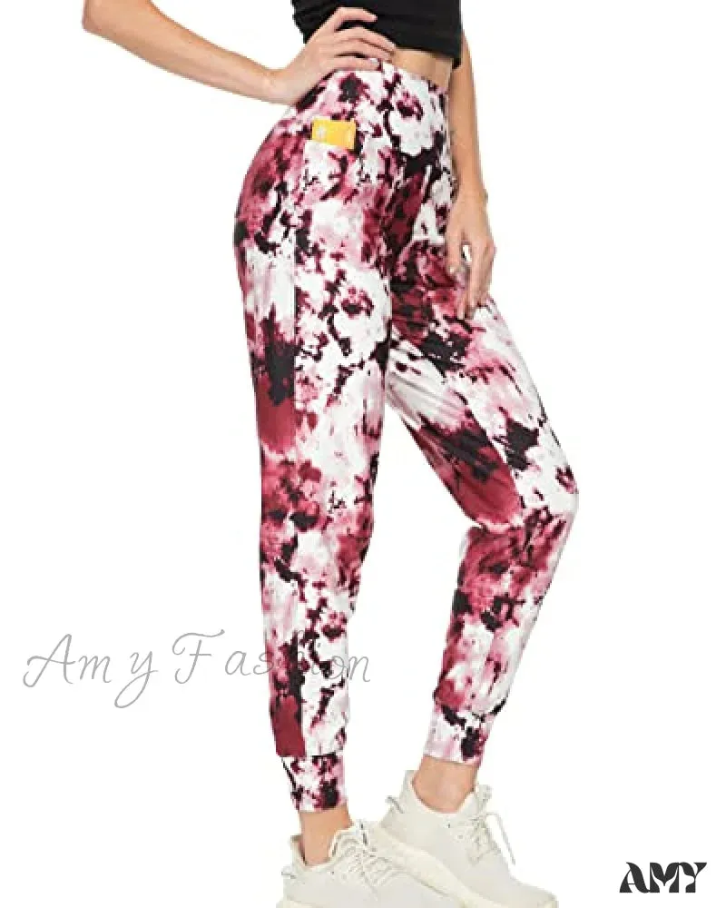 Amy Fashion - Women's Joggers with Pockets High Waisted Athletic Sports Pants