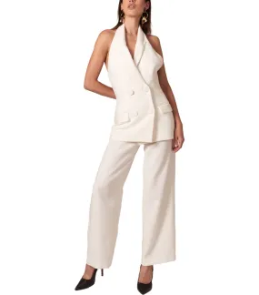 Anna High Waist Pants Orchid White