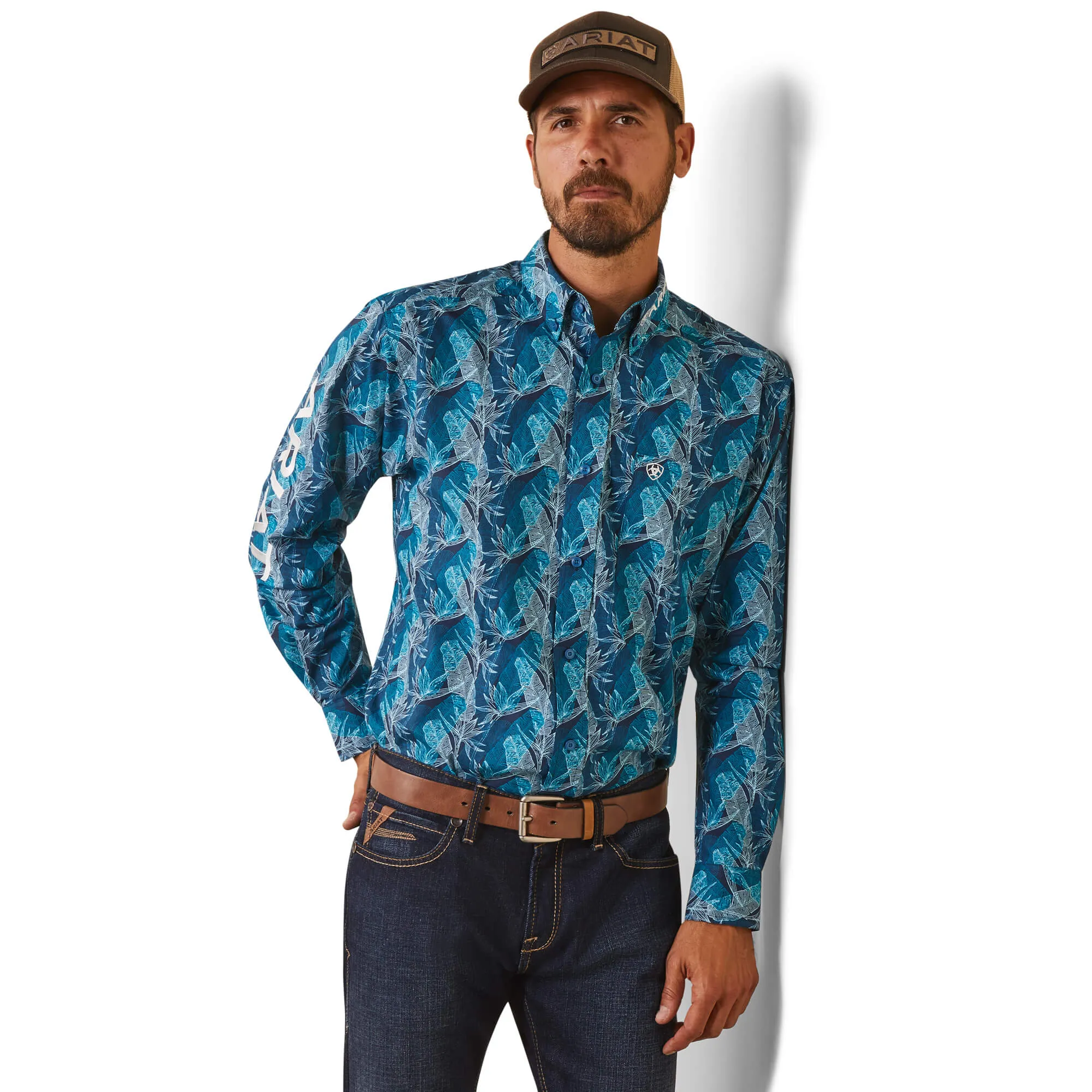 ARIAT Men's Team Hugh Fitted LS Shirt 10043874