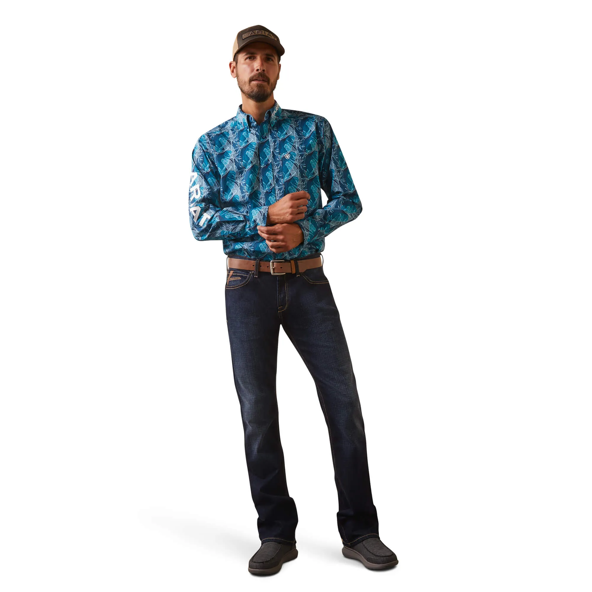 ARIAT Men's Team Hugh Fitted LS Shirt 10043874