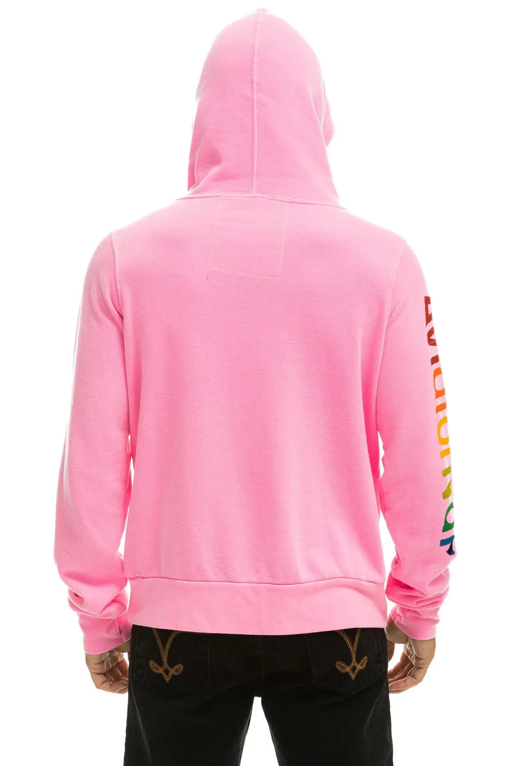 AVIATOR NATION NORTH SHORE PULLOVER HOODIE - NEON PINK