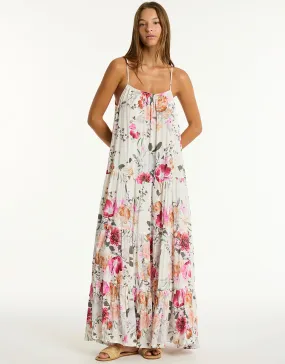 Belle Tiered Maxi Sundress - Coconut