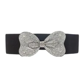 Black Detail Rhinestones Belt