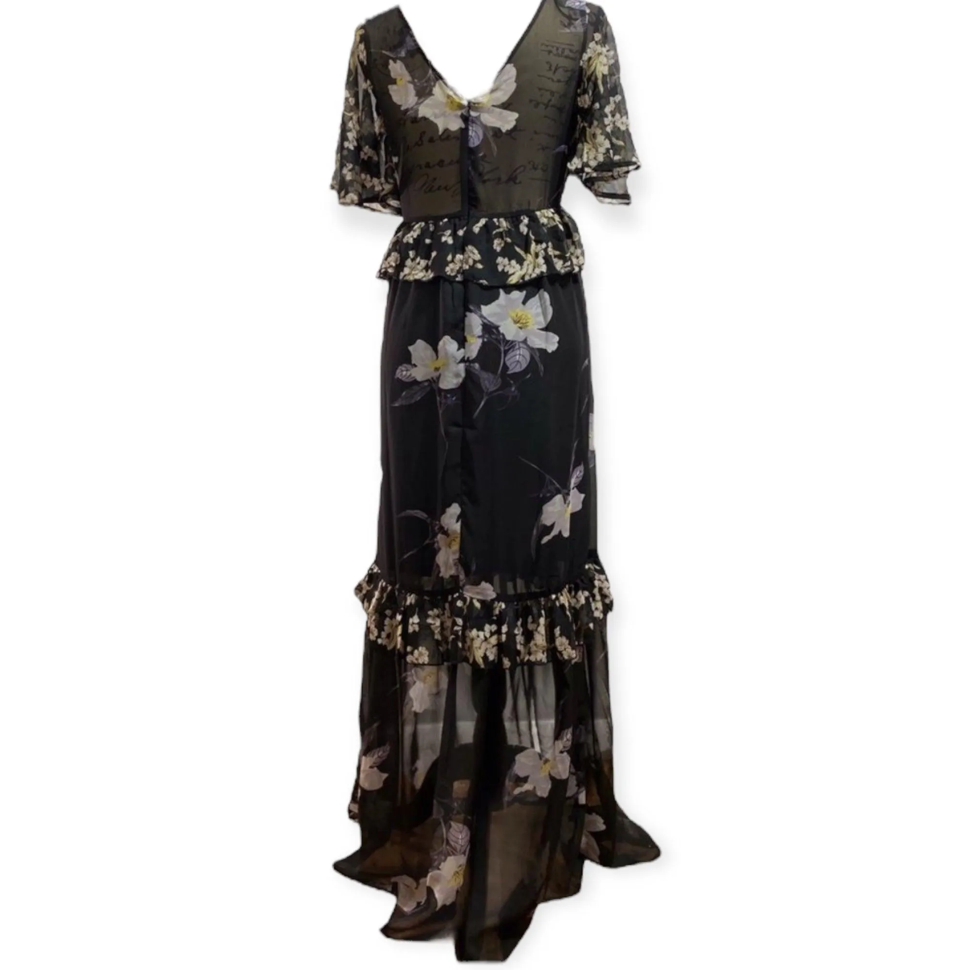 Boho Chic V-Neck Summer Floral Maxi Dress