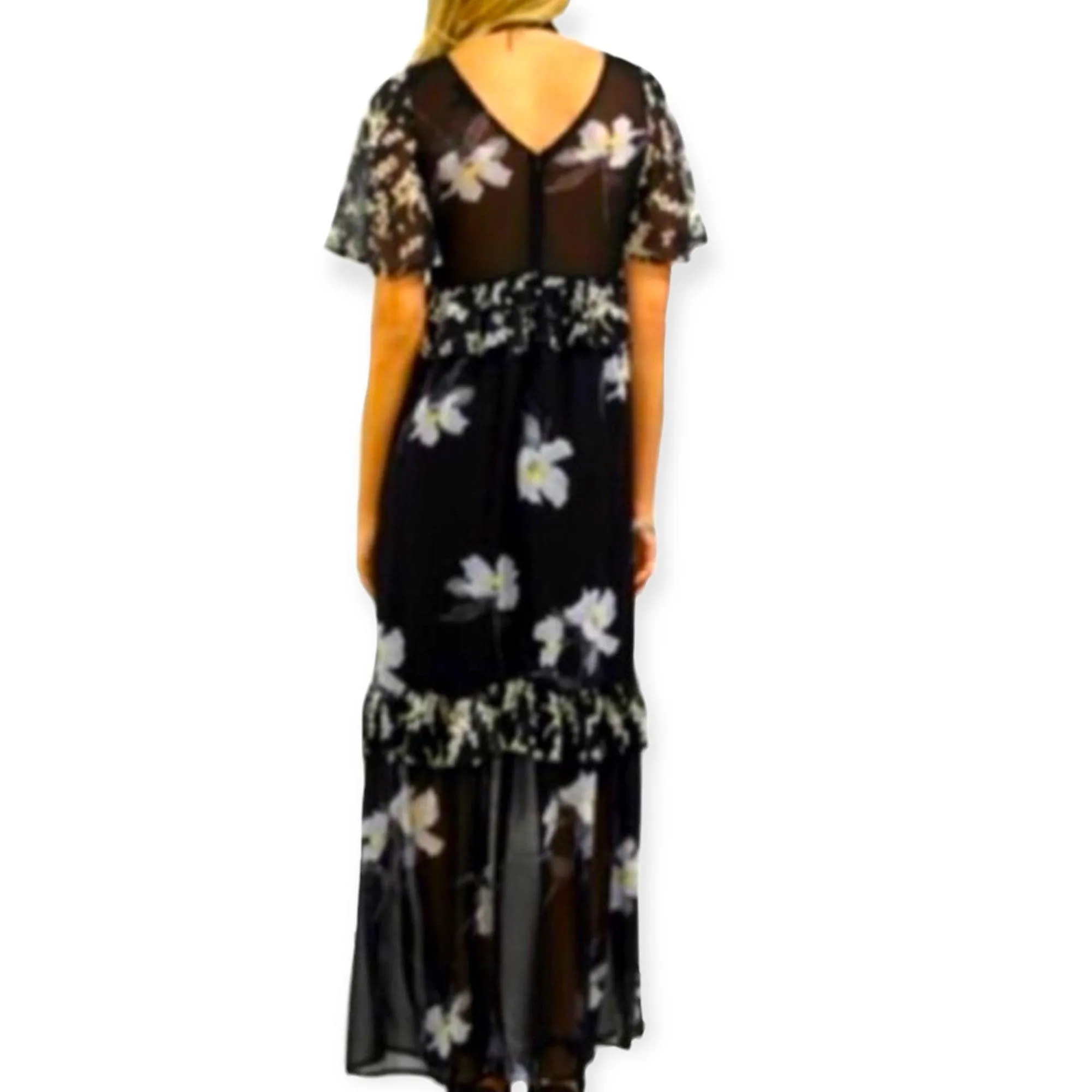 Boho Chic V-Neck Summer Floral Maxi Dress