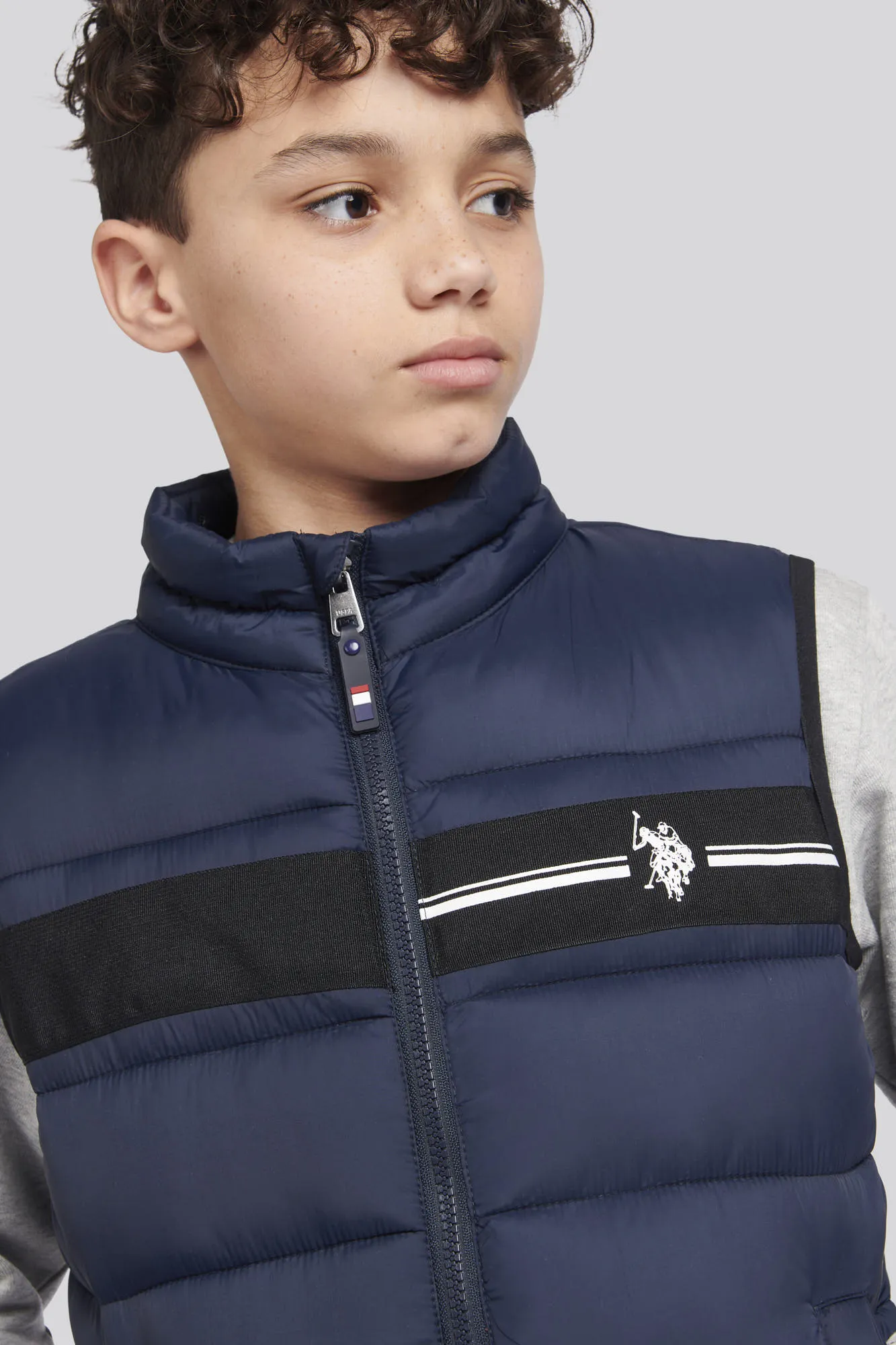 Boys 3D Tape Gilet in Dark Sapphire Navy