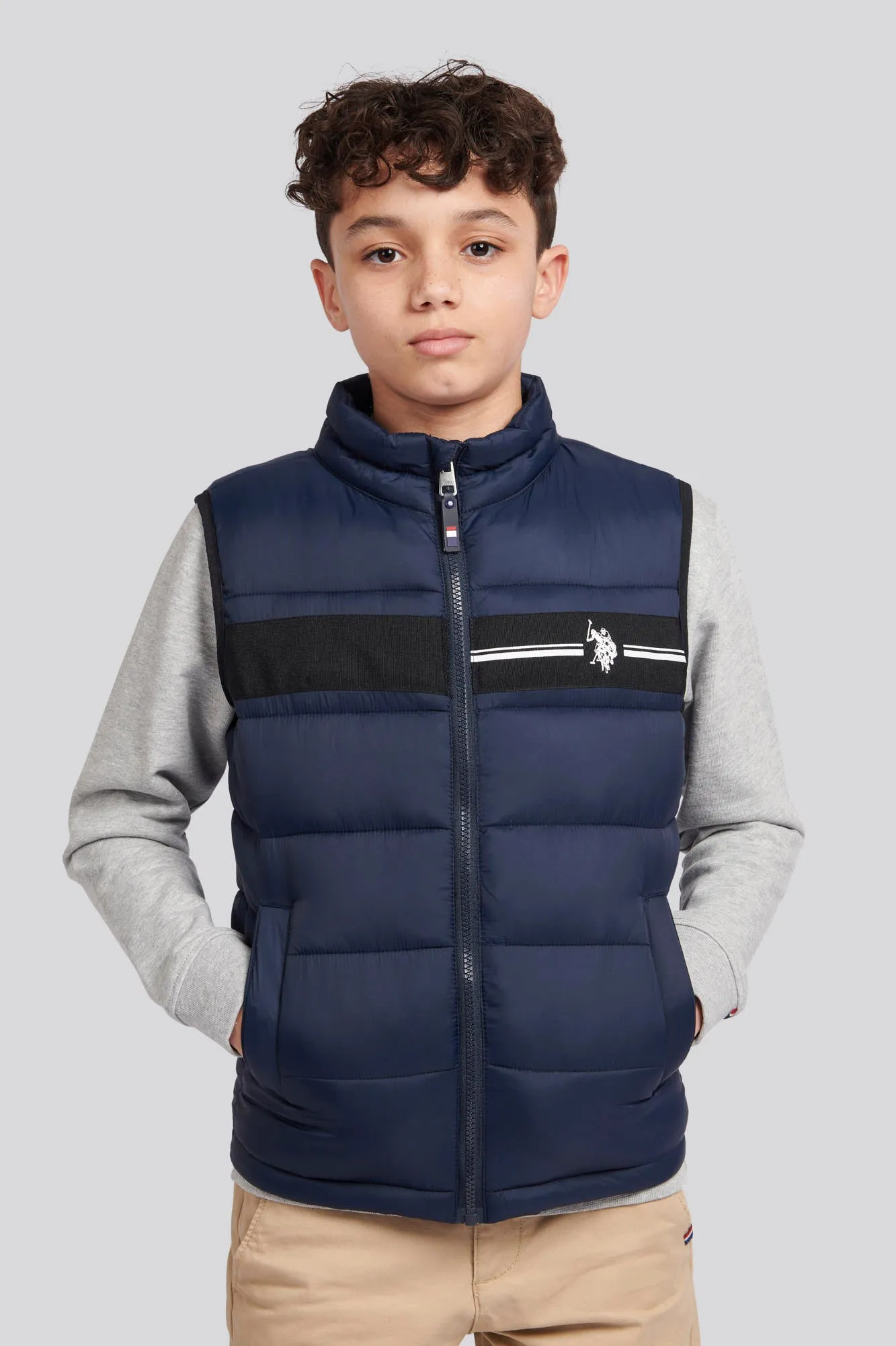 Boys 3D Tape Gilet in Dark Sapphire Navy