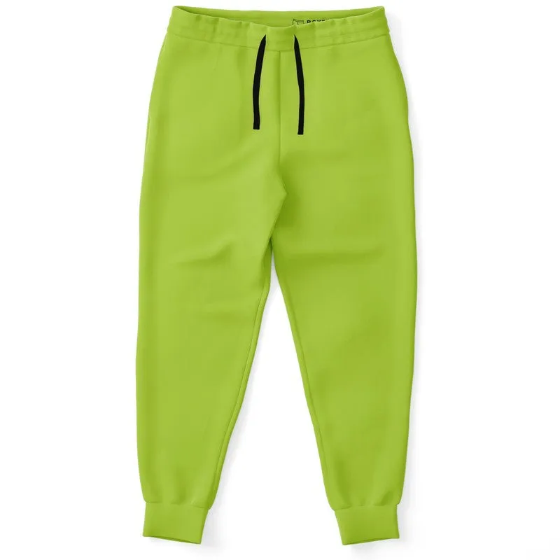 Bright Warm Green Joggers | Unisex | with PLUS sizes | Bright Pure Warm Green | C38M0Y100K0