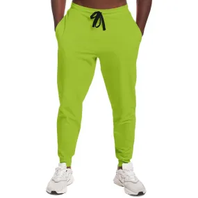 Bright Warm Green Joggers | Unisex | with PLUS sizes | Bright Pure Warm Green | C38M0Y100K0