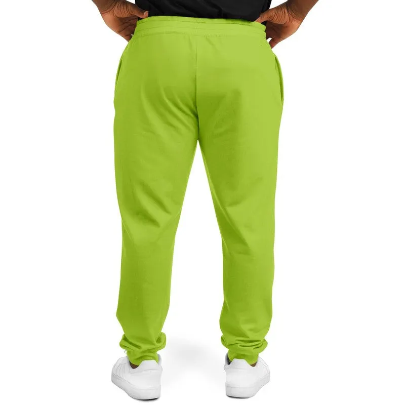 Bright Warm Green Joggers | Unisex | with PLUS sizes | Bright Pure Warm Green | C38M0Y100K0