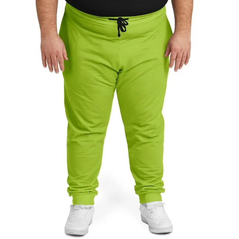 Bright Warm Green Joggers | Unisex | with PLUS sizes | Bright Pure Warm Green | C38M0Y100K0