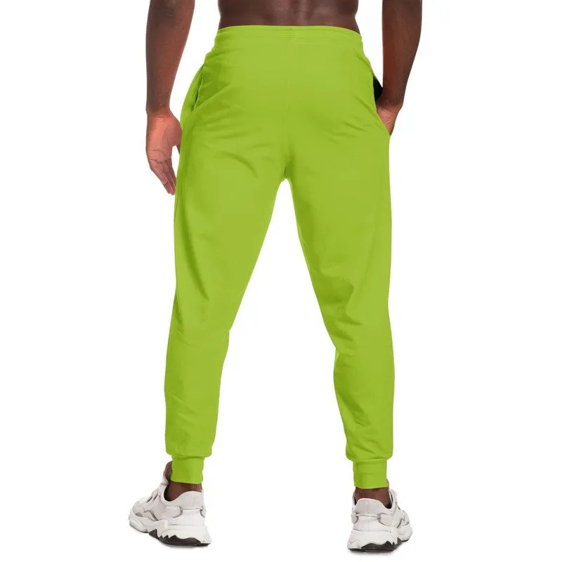 Bright Warm Green Joggers | Unisex | with PLUS sizes | Bright Pure Warm Green | C38M0Y100K0