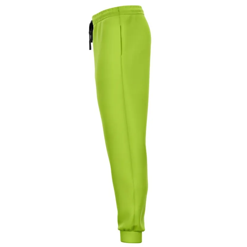 Bright Warm Green Joggers | Unisex | with PLUS sizes | Bright Pure Warm Green | C38M0Y100K0