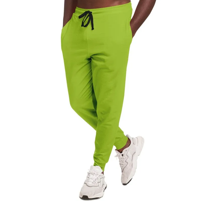 Bright Warm Green Joggers | Unisex | with PLUS sizes | Bright Pure Warm Green | C38M0Y100K0