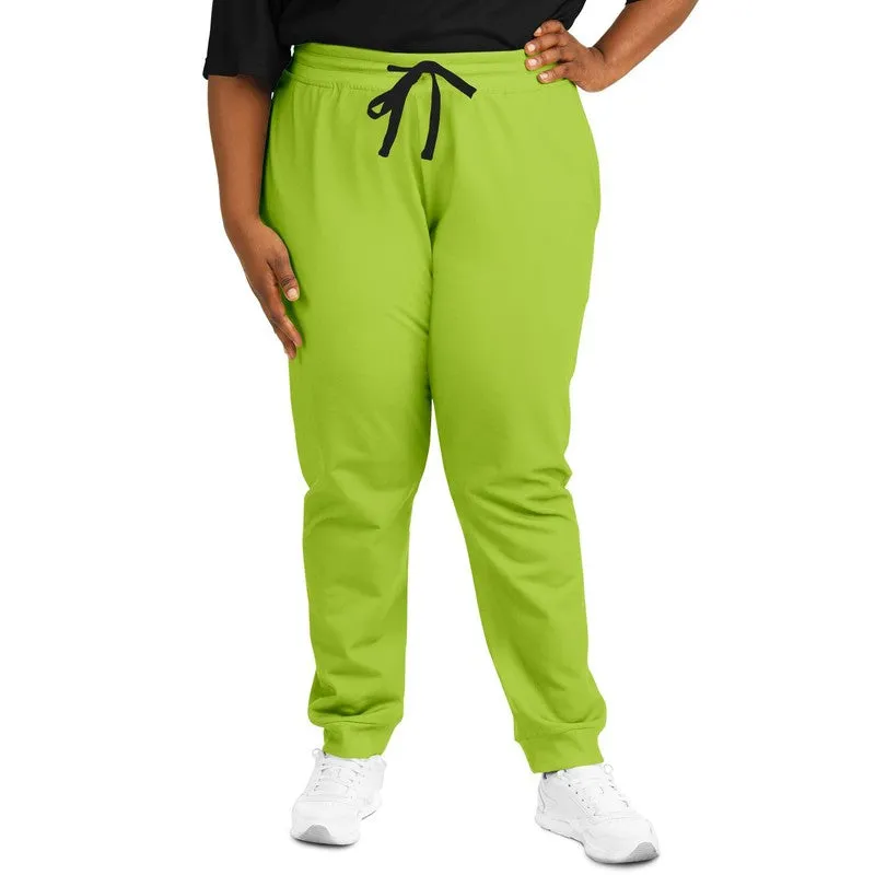 Bright Warm Green Joggers | Unisex | with PLUS sizes | Bright Pure Warm Green | C38M0Y100K0