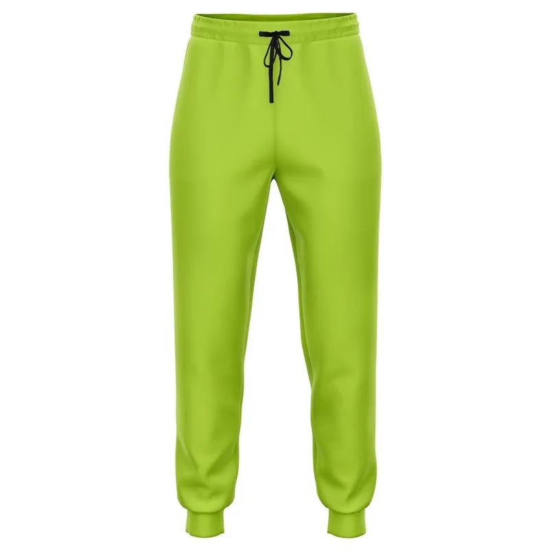 Bright Warm Green Joggers | Unisex | with PLUS sizes | Bright Pure Warm Green | C38M0Y100K0