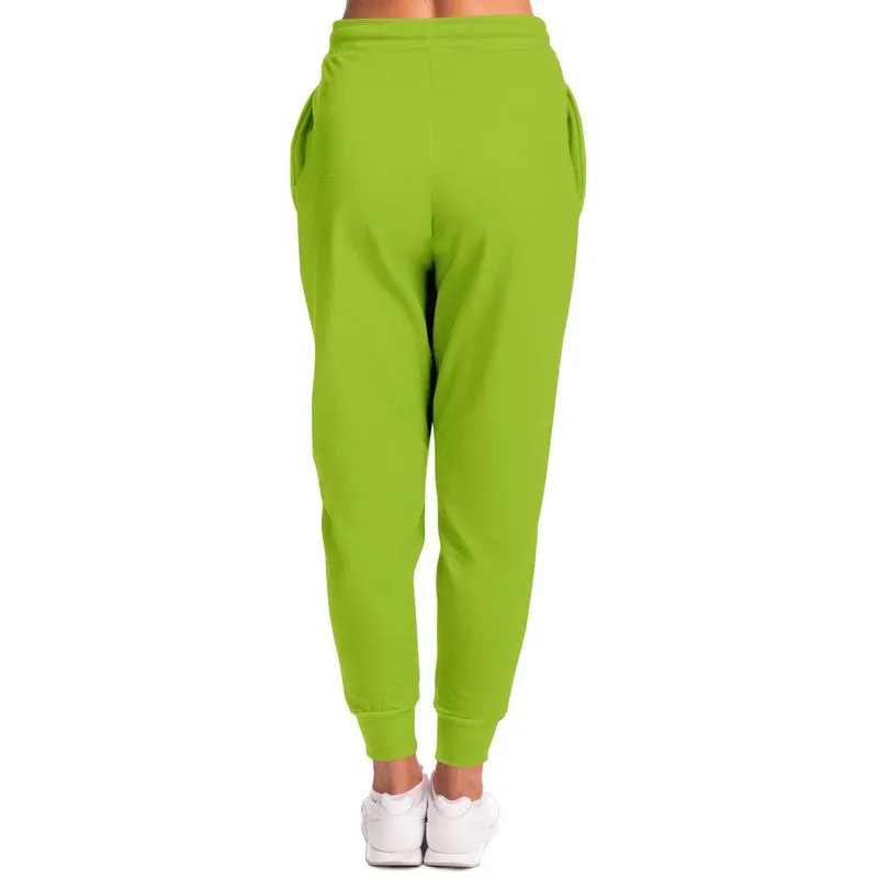 Bright Warm Green Joggers | Unisex | with PLUS sizes | Bright Pure Warm Green | C38M0Y100K0