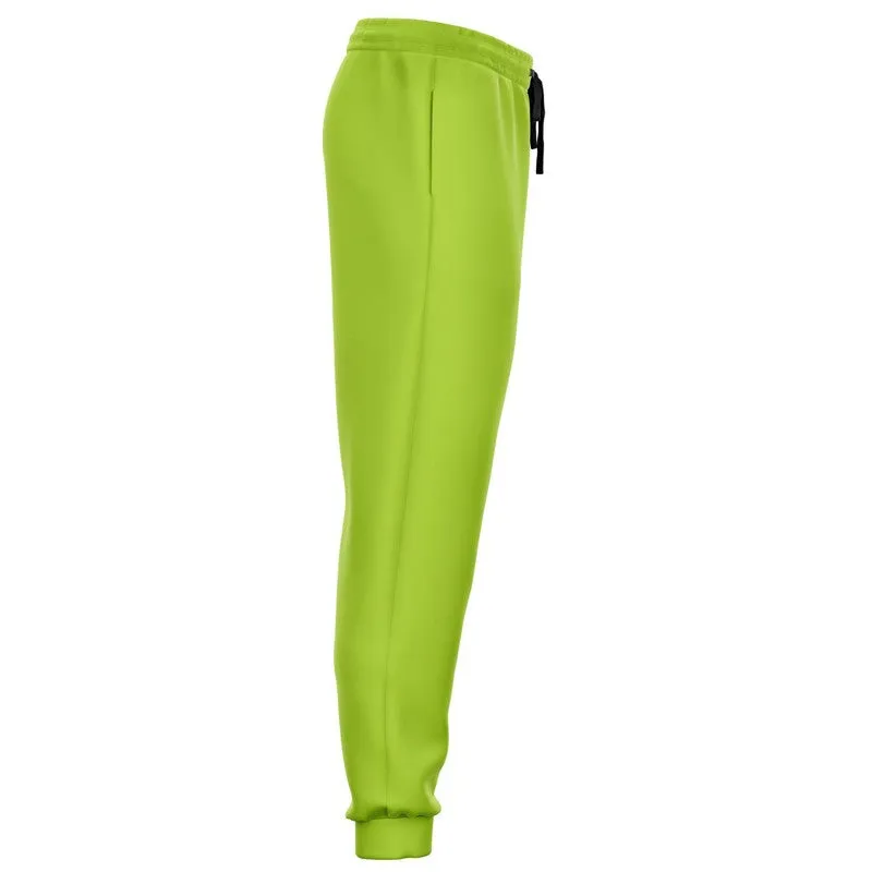 Bright Warm Green Joggers | Unisex | with PLUS sizes | Bright Pure Warm Green | C38M0Y100K0