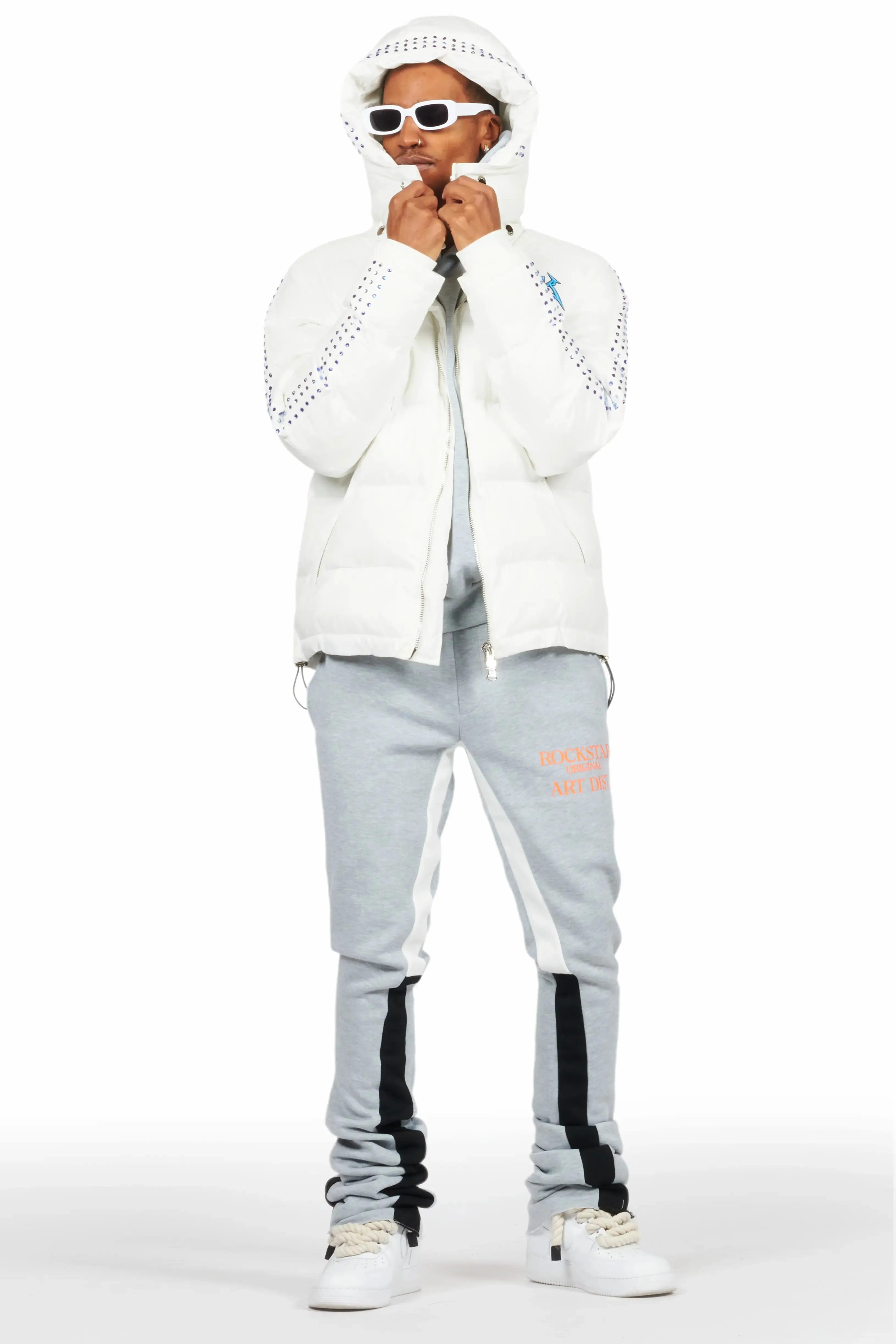 Brink White Heavy Puffer Jacket