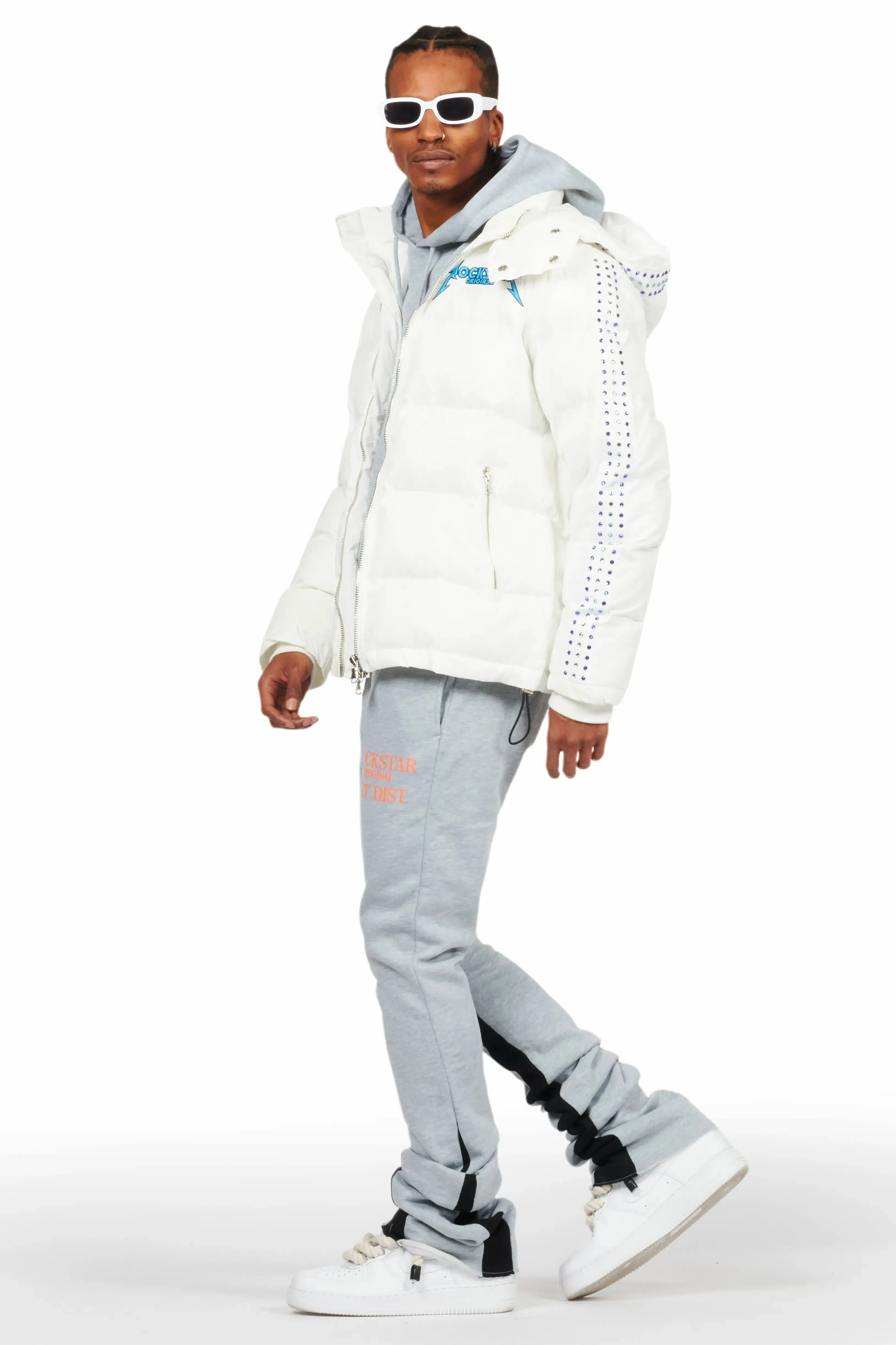 Brink White Heavy Puffer Jacket