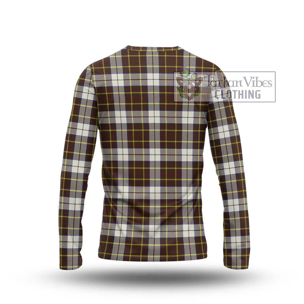 Burns Battalion Weathered Tartan Long Sleeve T-Shirt with Family Crest DNA In Me Style