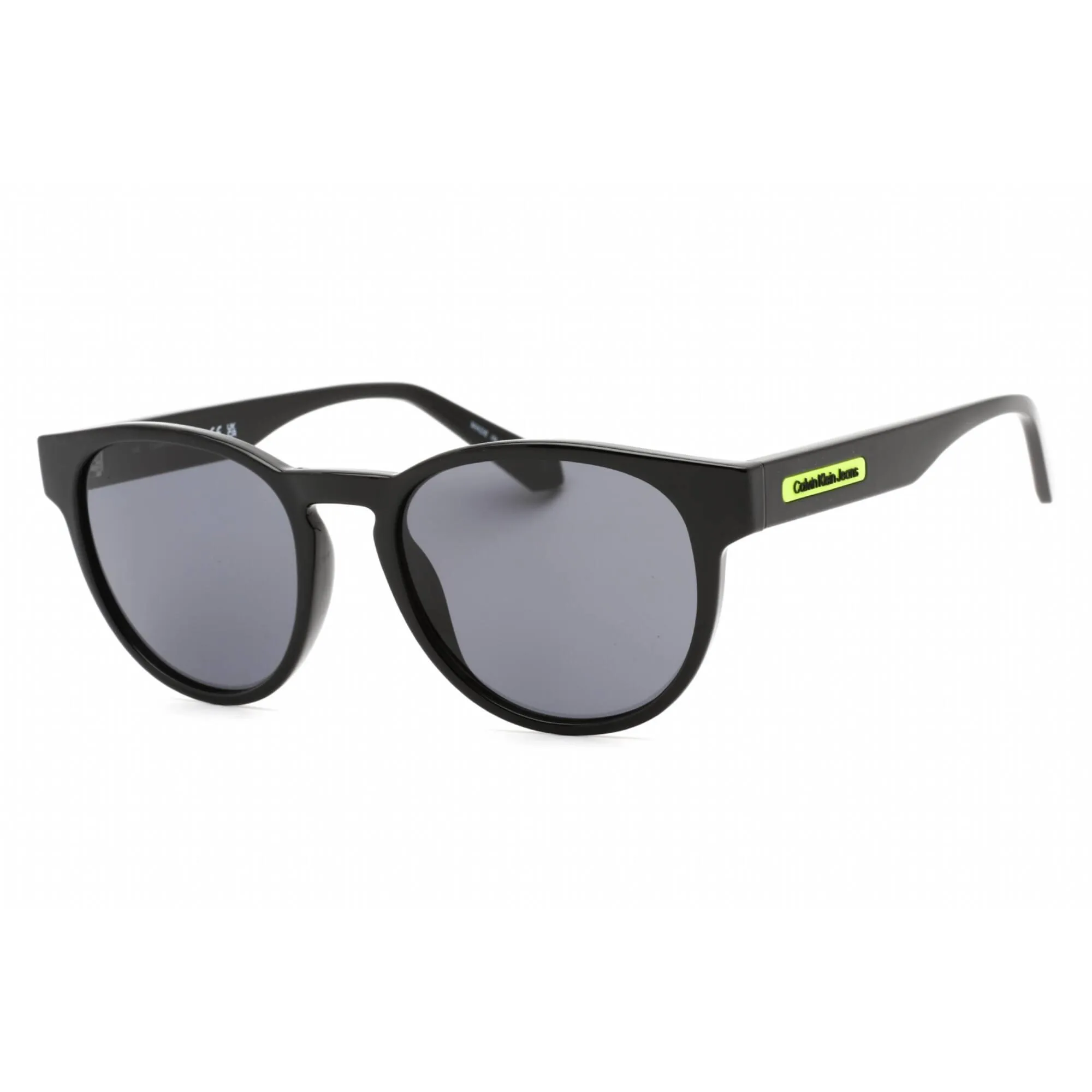 Calvin Klein Jeans Unisex Sunglasses - Full Rim Black Plastic Round | CKJ22609S 001