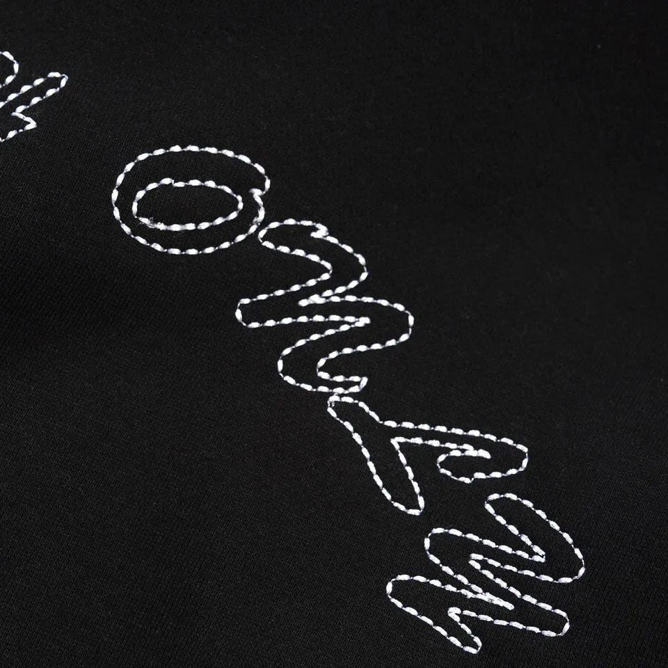 CASH ONLY STITCH LOGO PULLOVER HOODIE - BLACK