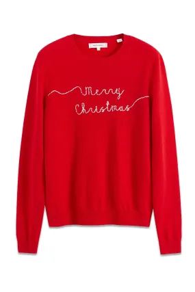 Cashmere Rich Merry Christmas Slogan Jumper