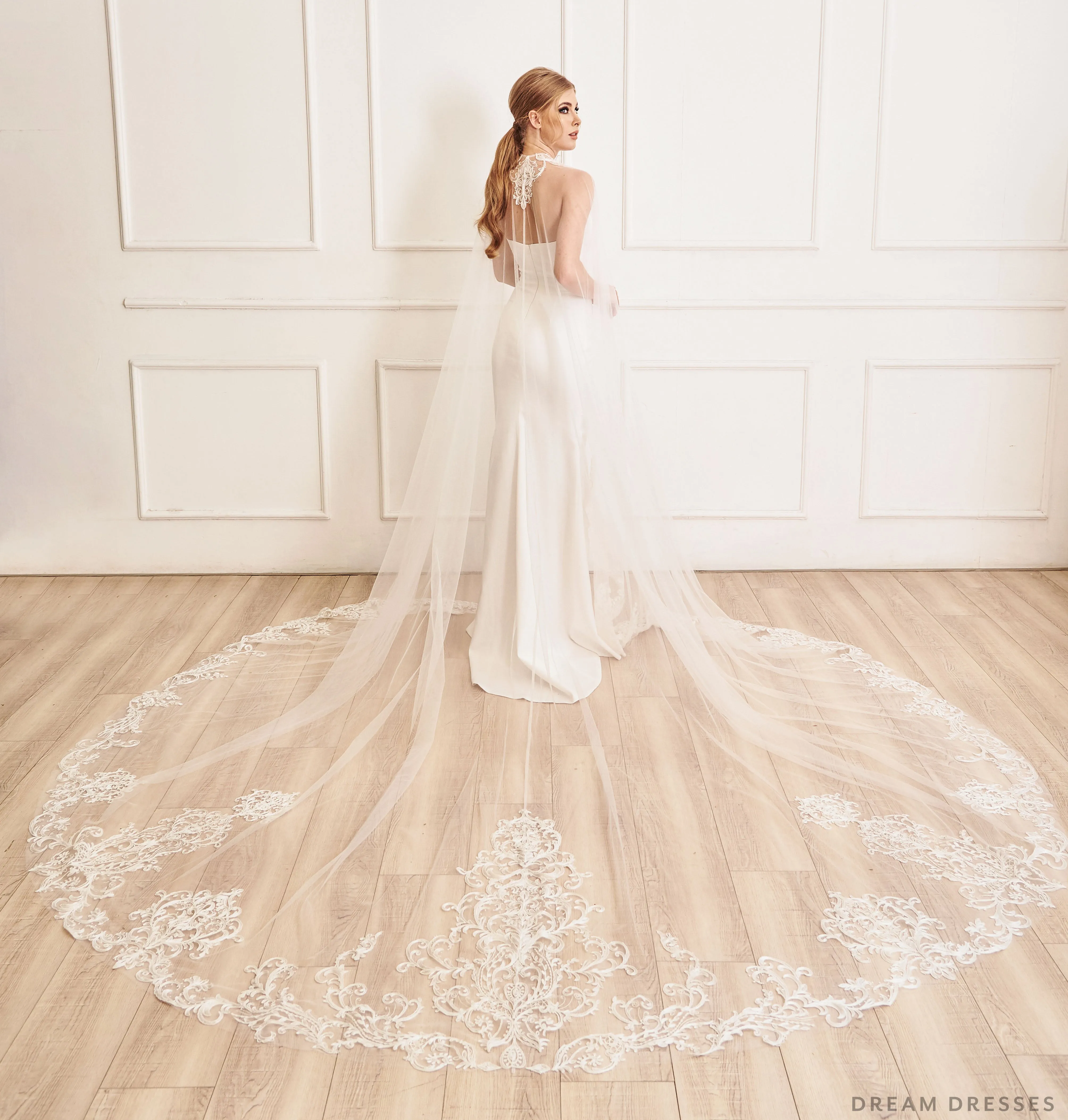 Cathedral Bridal Cape Veil (#ANSEL)