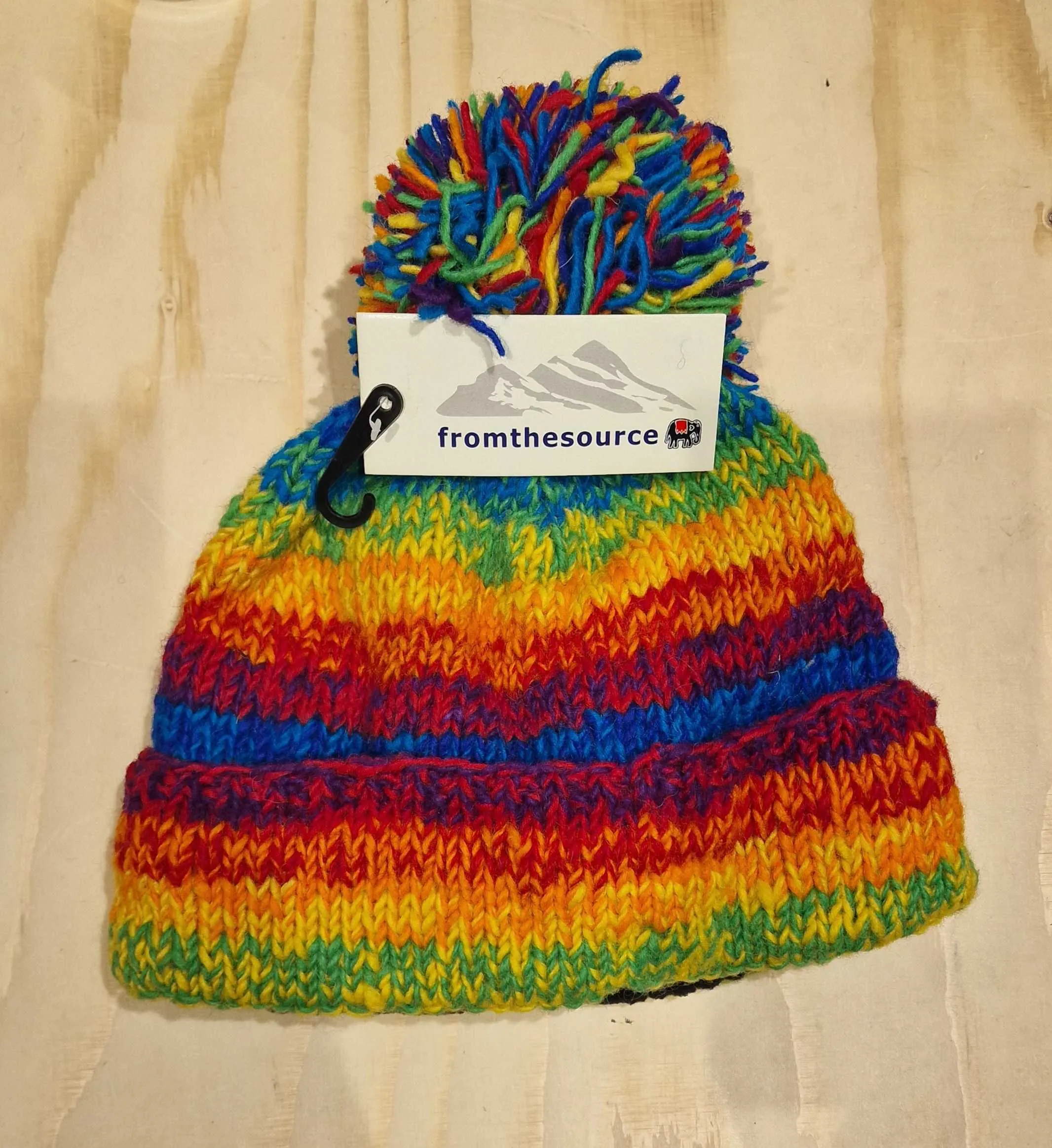 Chunky Stripy Fairtrade Bobble Hat