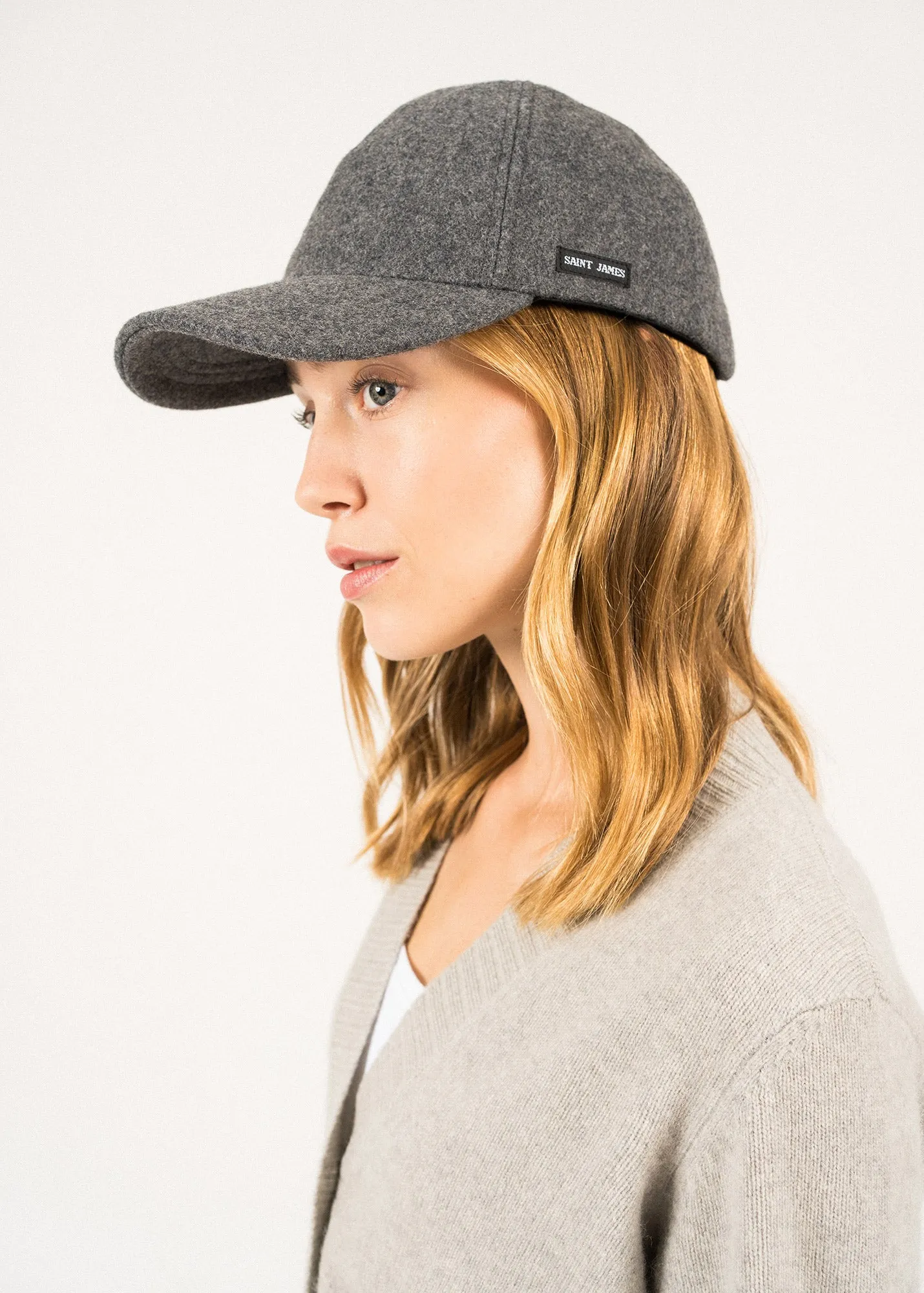 Classic Cap - in wool fabric (GRIS)