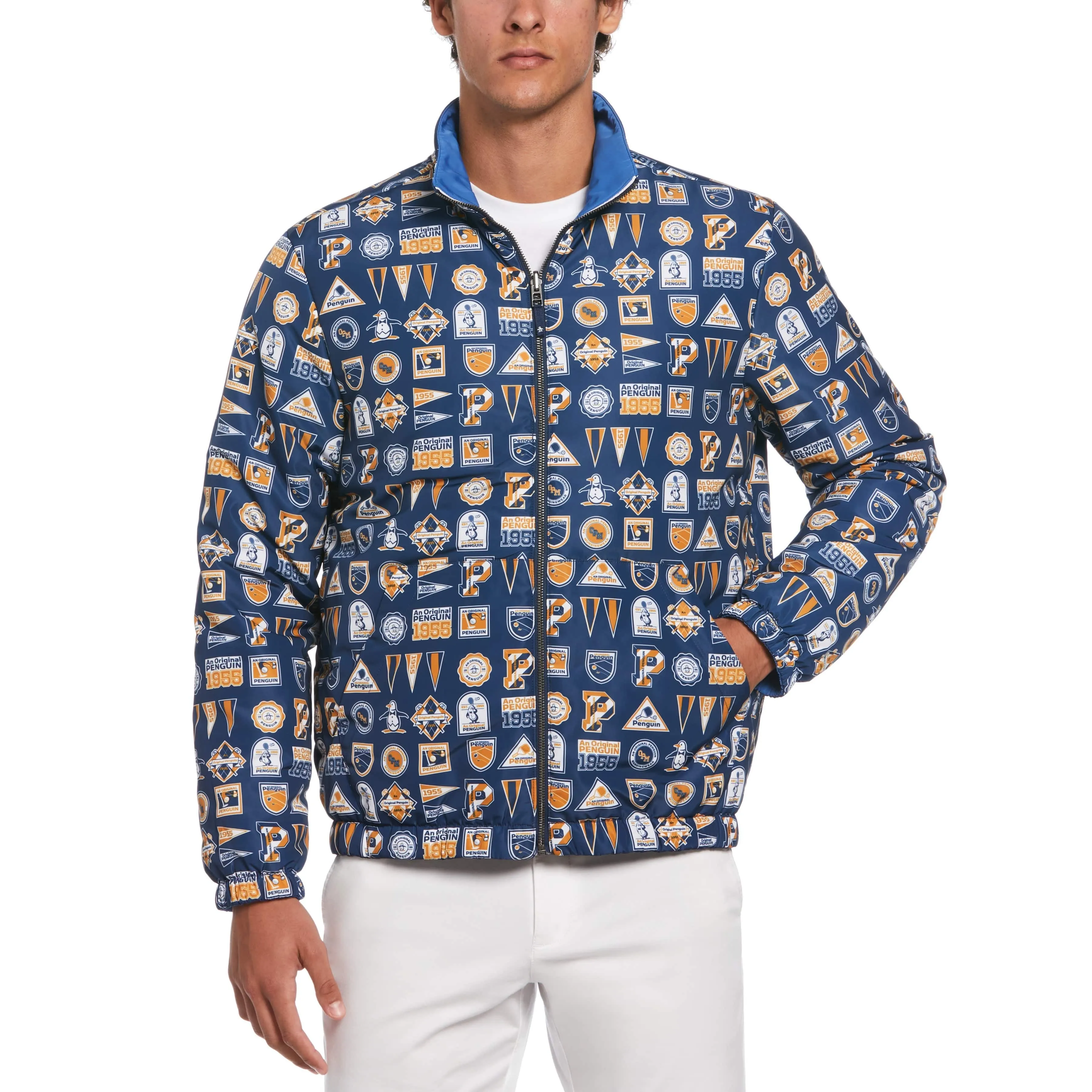 Collegiate Print Reversible Full Zip Jacket